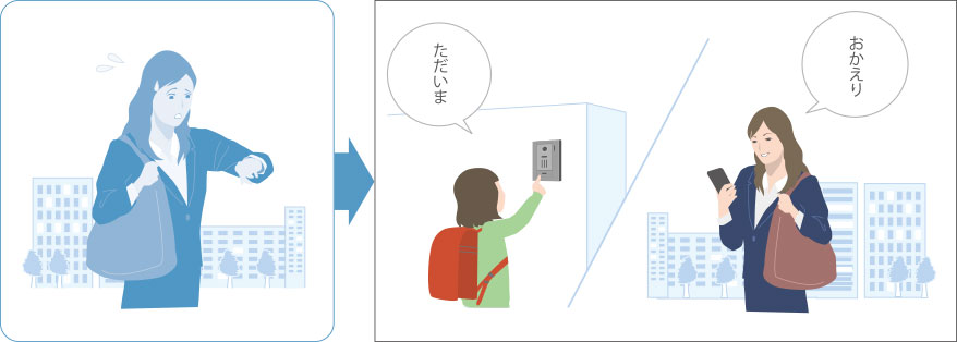 ただいまー。おかえり。
